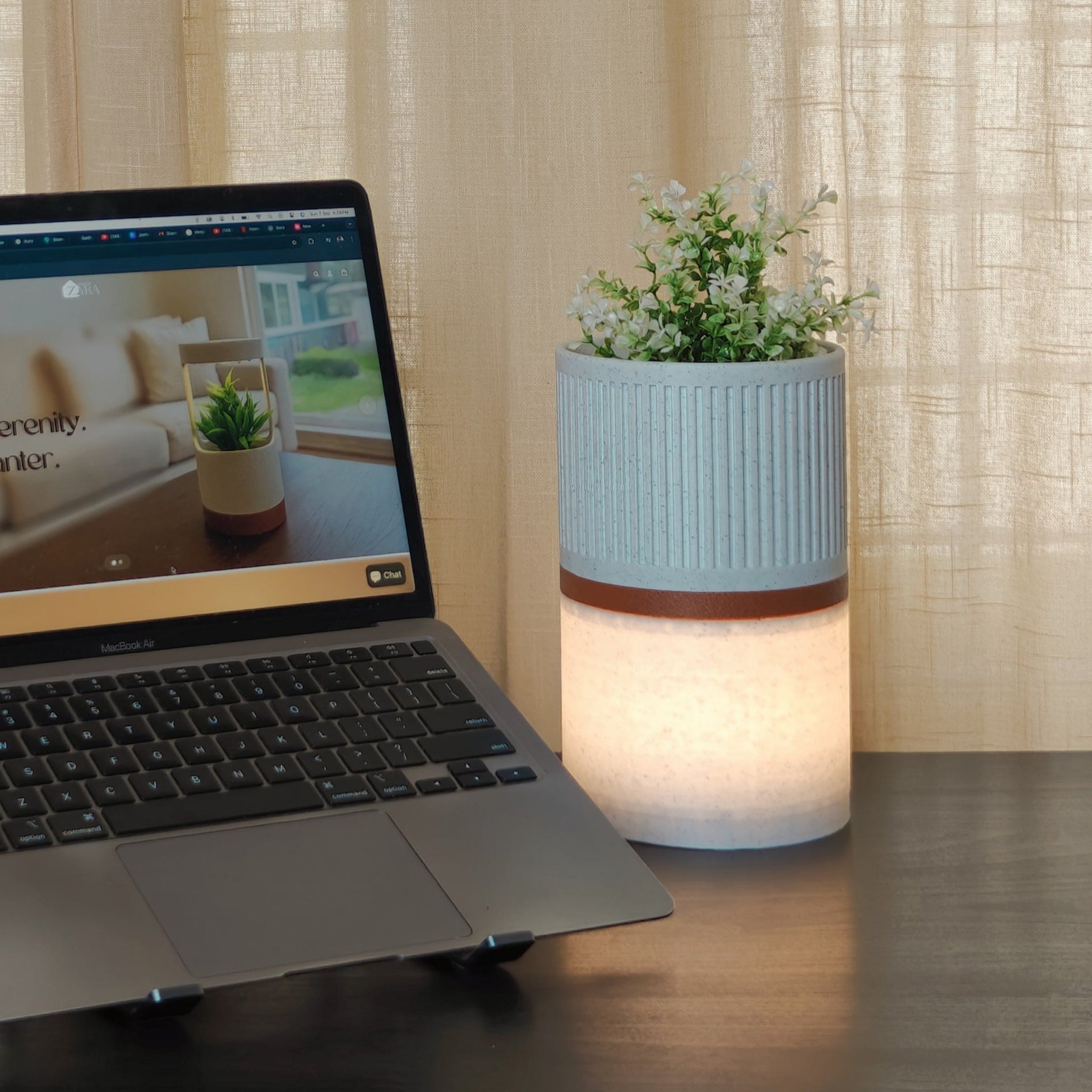 Zyra Glow Pot – 3D Printed Hybrid Lamp-Pot