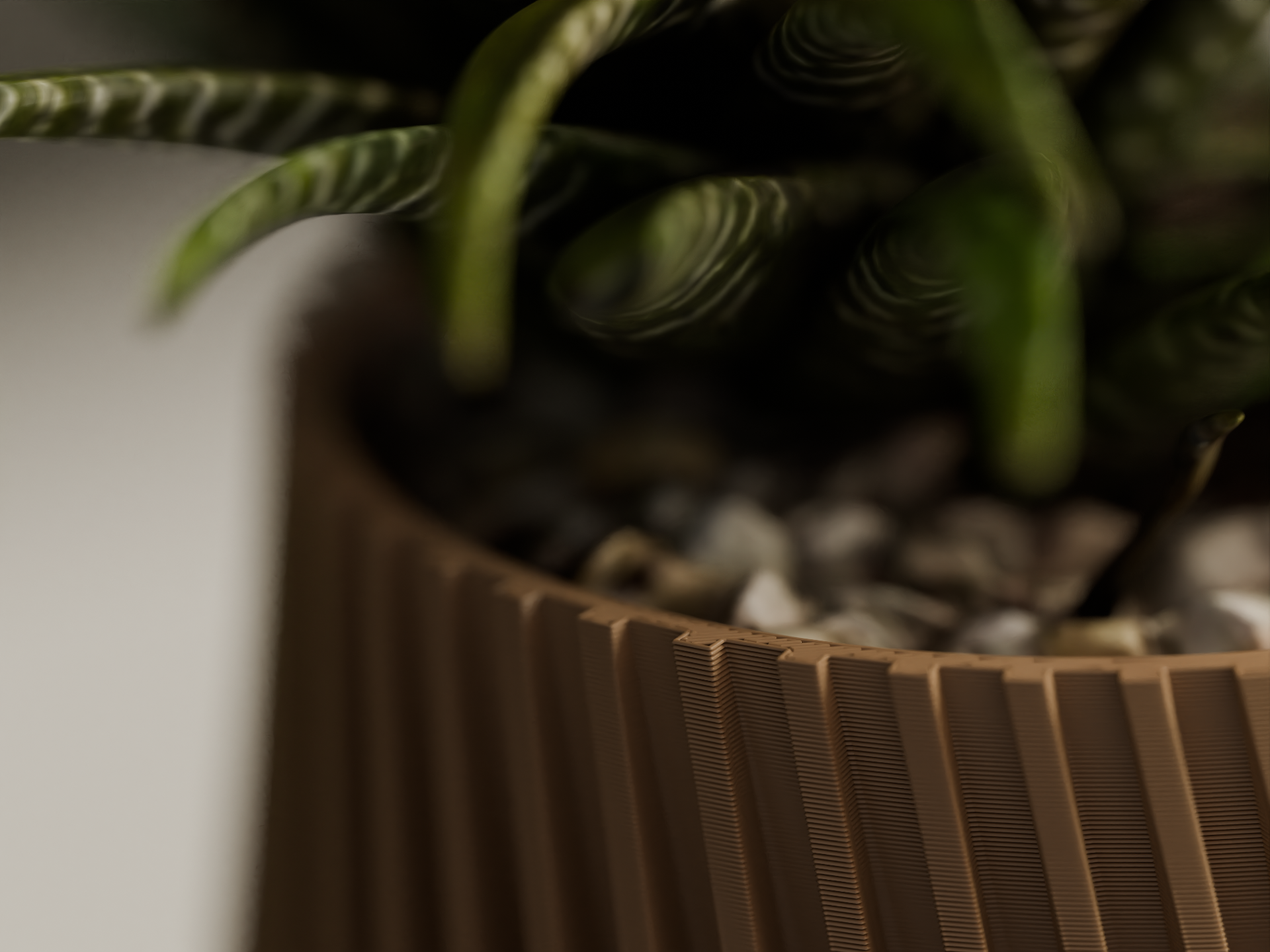 Ribbed Indoor Pot