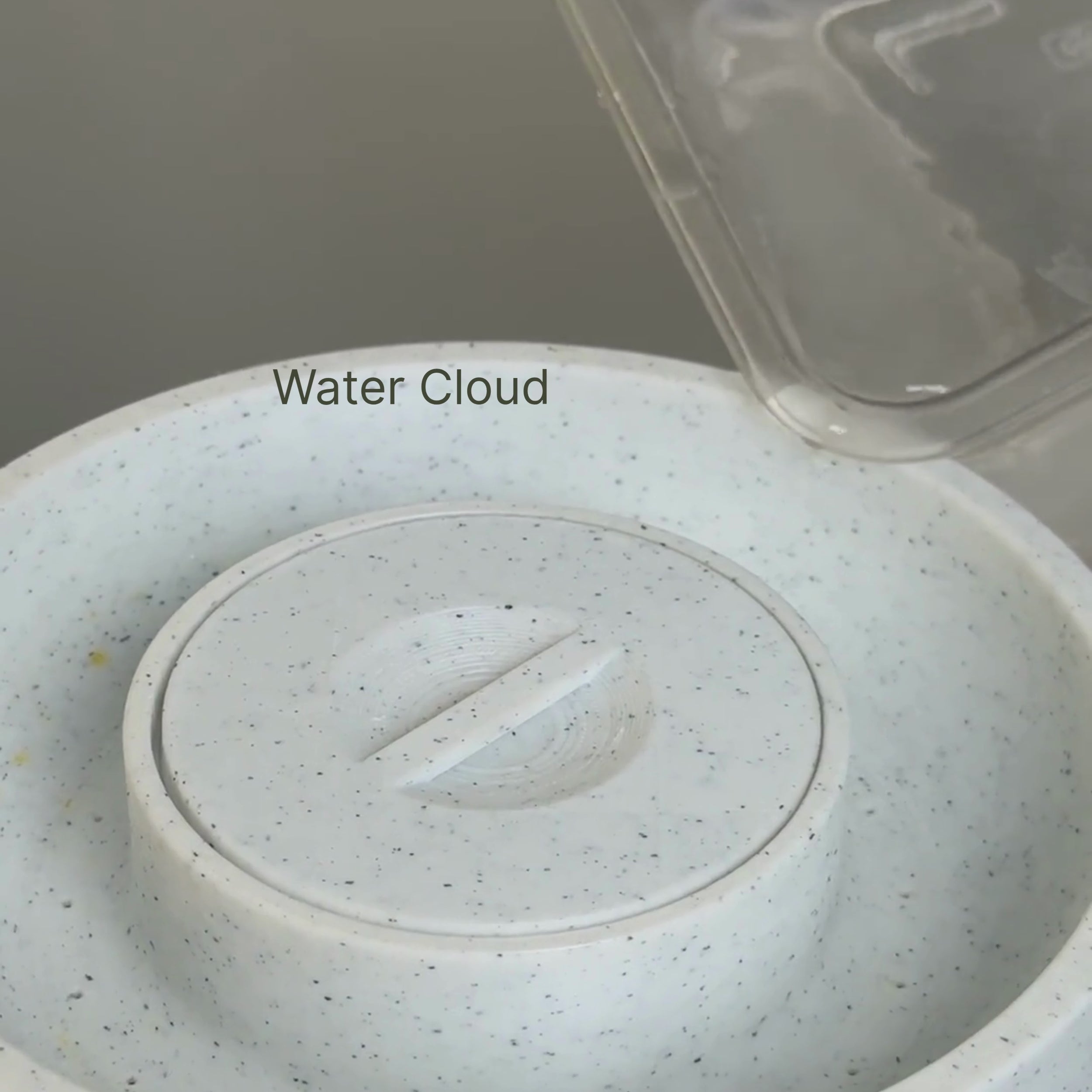 Aura Planter with simulated rainfall watering effect and soft-glow LED halo, showcasing modern design and 3D printed technology